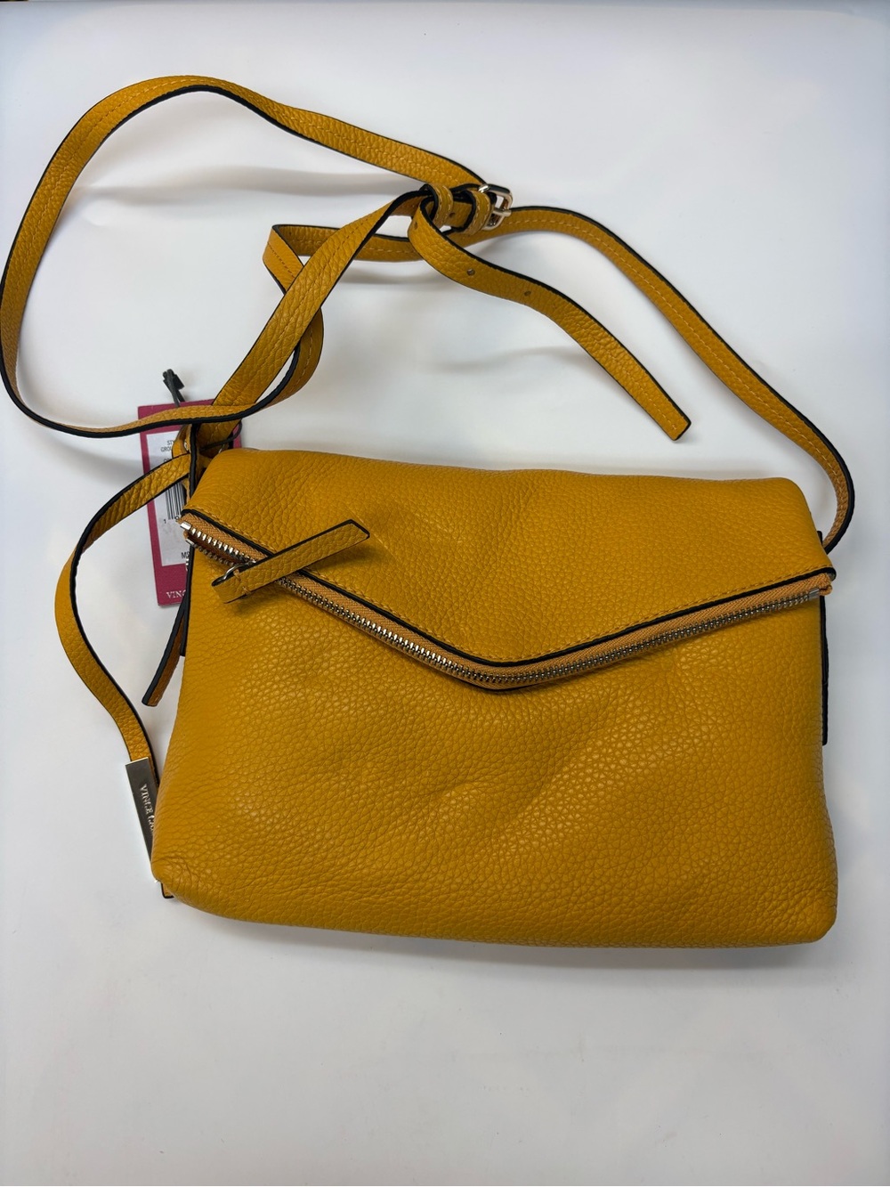 New W Tags Vince Camuto Cory Crossbody Expandable Foldover Purse Luxury Leather